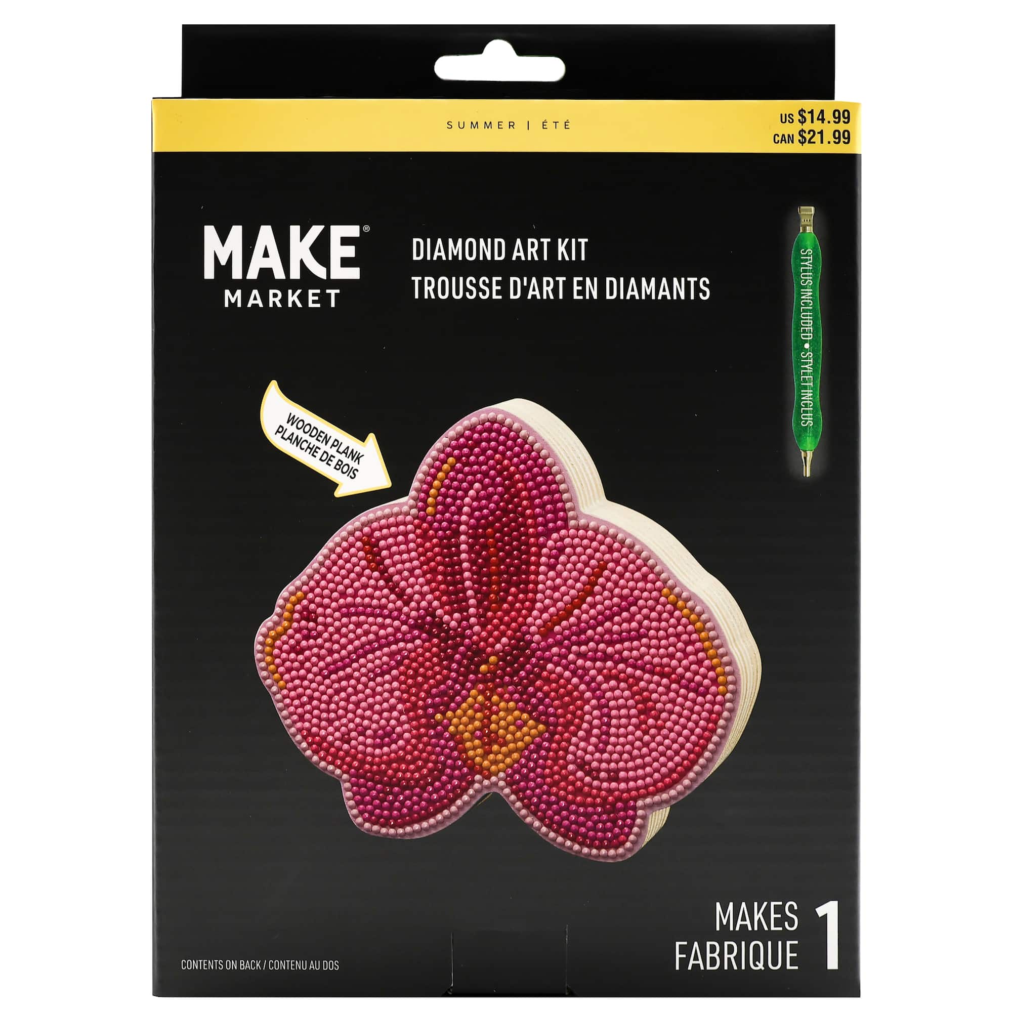 6" Pink Orchid Diamond Art Kit by Make Market®